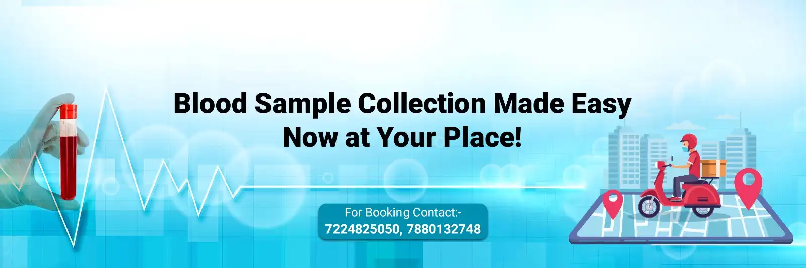 Blood sample collection at Apollo Sage Hospital